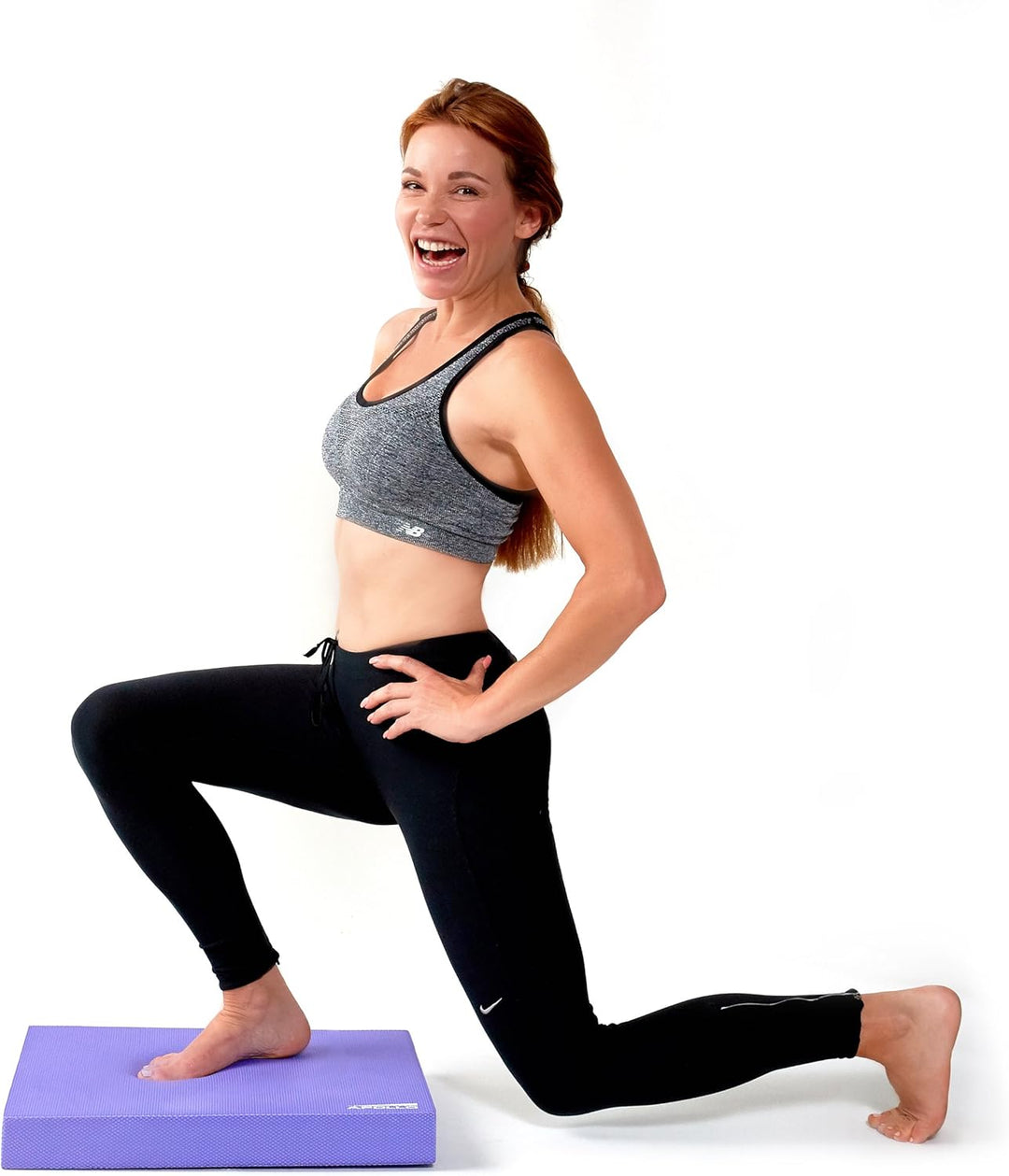 Apollo Profi Balance-Pad - Balance-Board Koordinationsmatte für Fitness,Yoga und Pilates Lila - 45 x