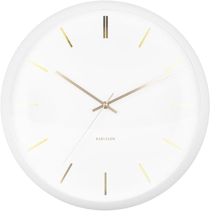 Wall Clock Globe White, Design Armando Breeveld D. 40cm, H. 12cm, Excl. AA Battery