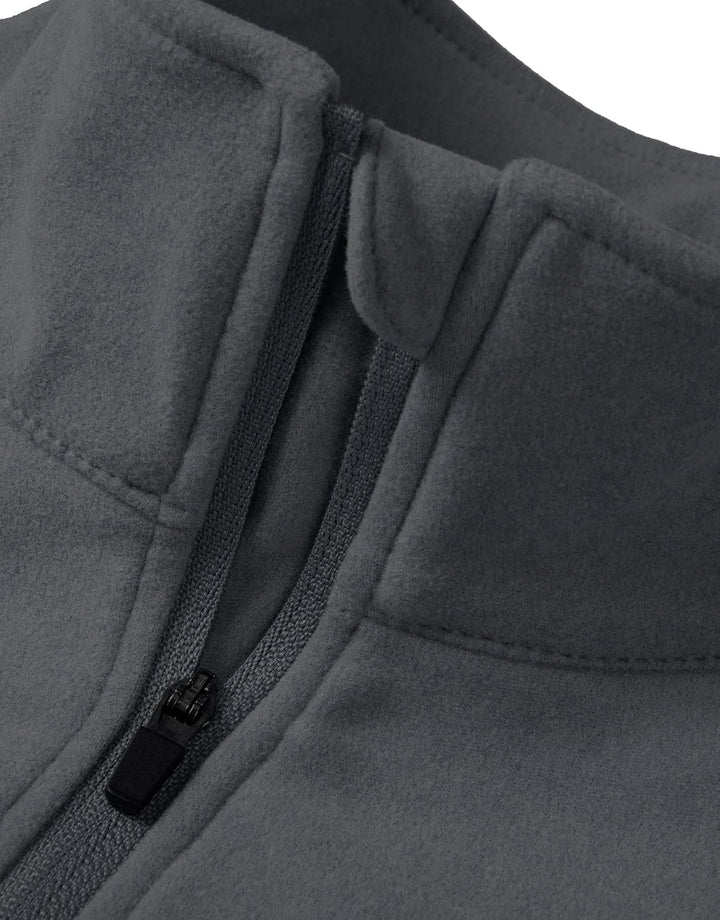 WILLIT Herren Fleece Golf Pullover Langarm Pullover Half Zip Wanderpullover Atmungsaktiv Thermo Swea