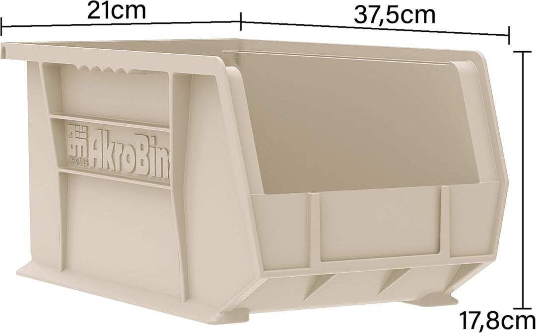 Akro-Mils 30240 AkroBins Kunststoff-Aufbewahrungsbehälter, stapelbar, 38,1 x 20,3 x 17,8 cm, blau, 1