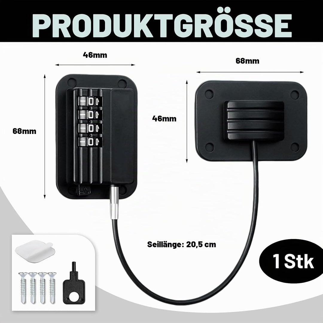 Mülltonnenschloss Mülltonne Schloss - Sicherheitscode-Schloss für Mülltonnen 60-360L, ohne Bohren mi