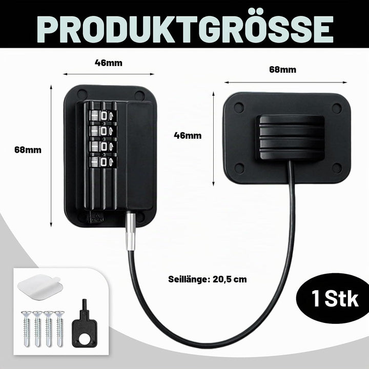 Mülltonnenschloss Mülltonne Schloss - Sicherheitscode-Schloss für Mülltonnen 60-360L, ohne Bohren mi