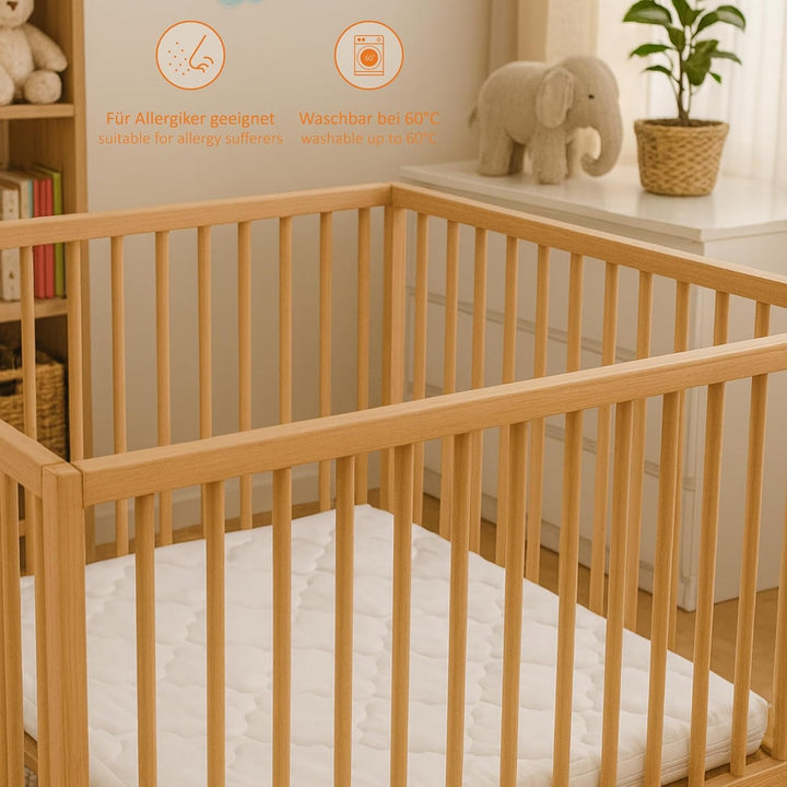 sleepling Laufgittermatratze, Babymatratze Laufstall, Made in EU,100, Bezug waschbar 60 Grad