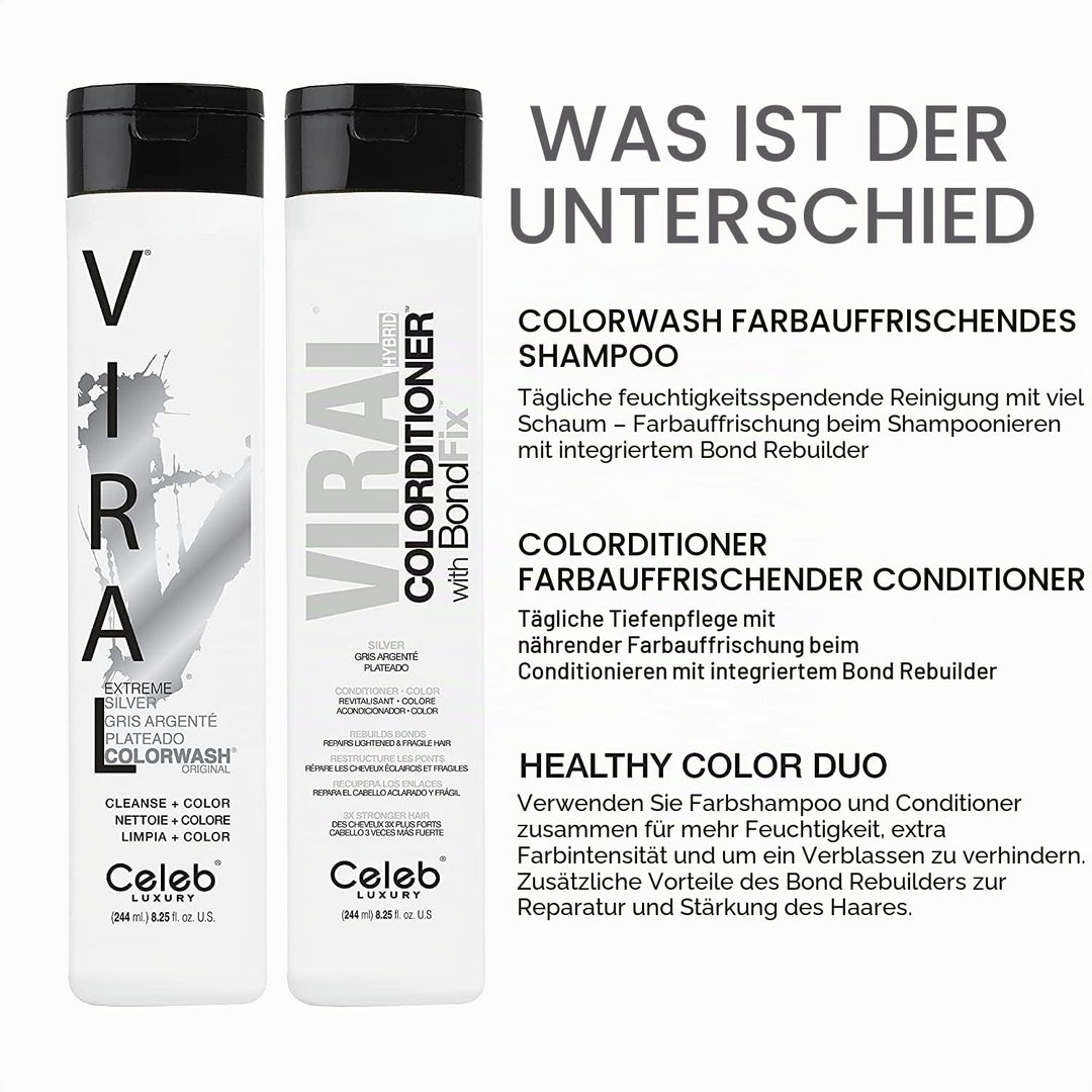 Celeb Viral Extreme Silver 244 ml Colorwash Mehrfarbe 244 ml (1er Pack), Mehrfarbe 244 ml (1er Pack)