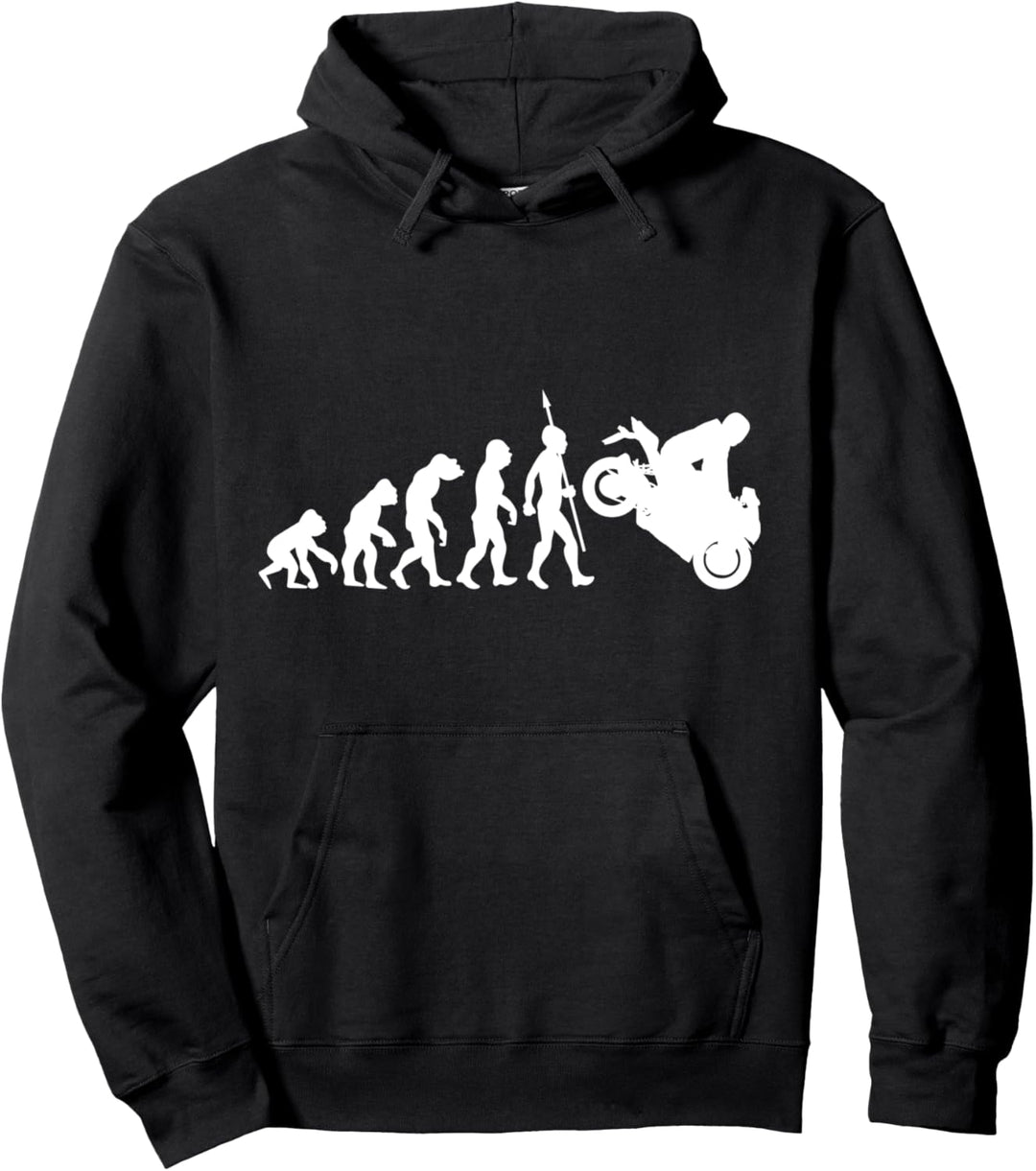 Motorbike Evolution Fun Sport Motorrad Motorsport Bike Biker Pullover Hoodie