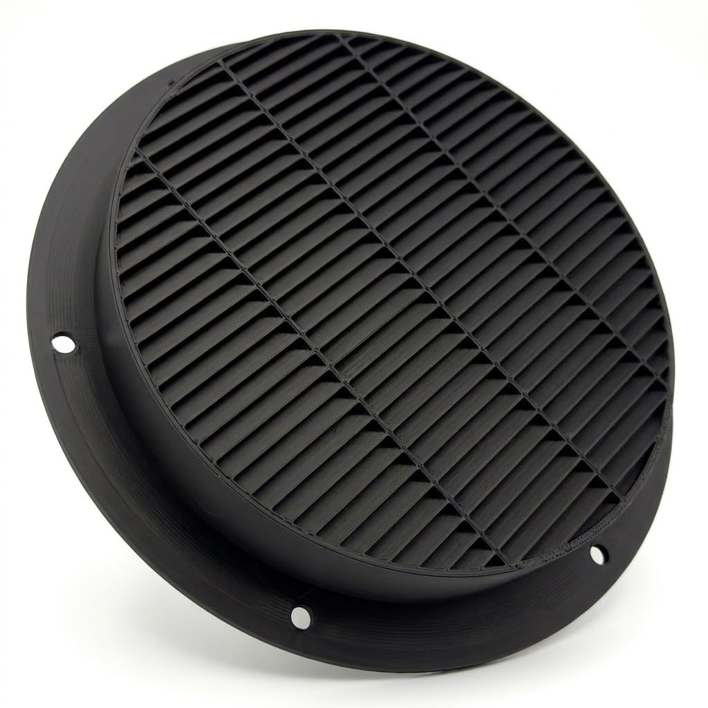 Lichtfalle 150mm Gen 2 lichtdichtes Zuluftgitter für Growbox & Growzelt | Für 150mm Systeme · Schwar
