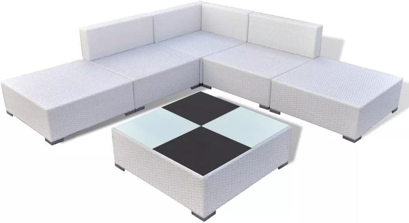 tidyard 15-TLG. Gartenlounge-Set Gartensofa Poly Rattan Loungesofa Outdoor Balkon Terrasse Sofagarni