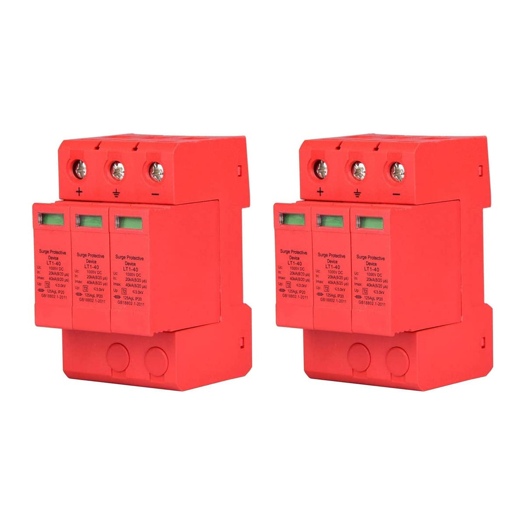 3P 3,0KV DC-Überspannungsschutz-Ableitergerät für Blitzschutz (2pcs 3p40ka) 2pcs 3P 40kA, 2pcs 3P 40