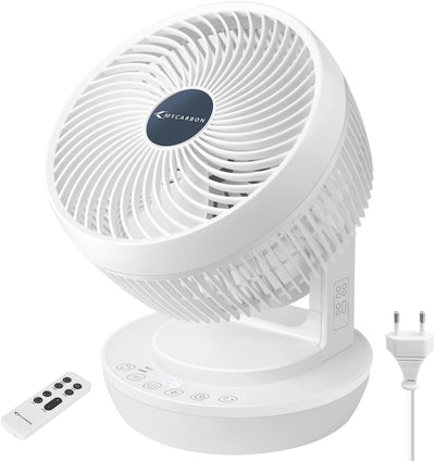 MYCARBON Ventilator Leise Turbo-Ventilator + 3D Luftumwälzer für 30m² |ECO-Mode Klimagerät-Effizienz