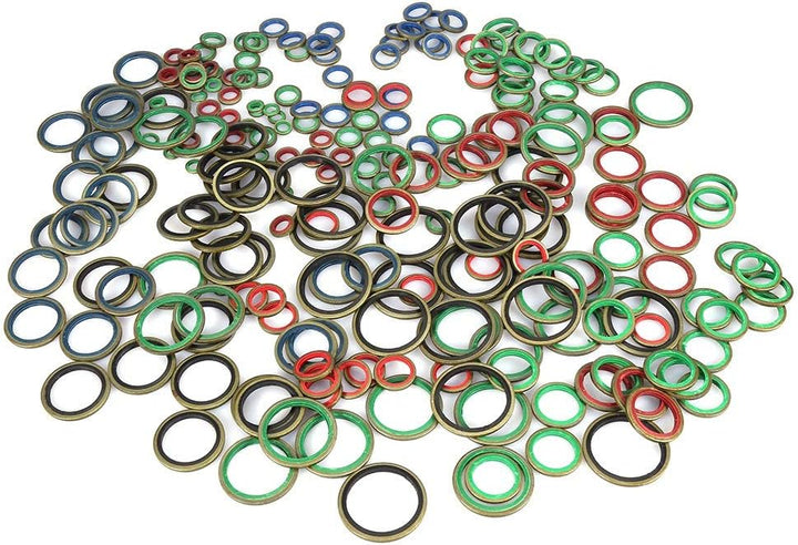 Dichtring - 6 8 10 12 14 16 18 20 22 24 27 30 mm Metall Gummi Sealing Ölabstreifring Ablassstopfen D