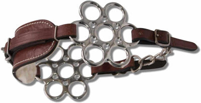 AMKA Hackamore Flora mit Flower Rad weich gepolstert gebisslose Zäumung braun, braun