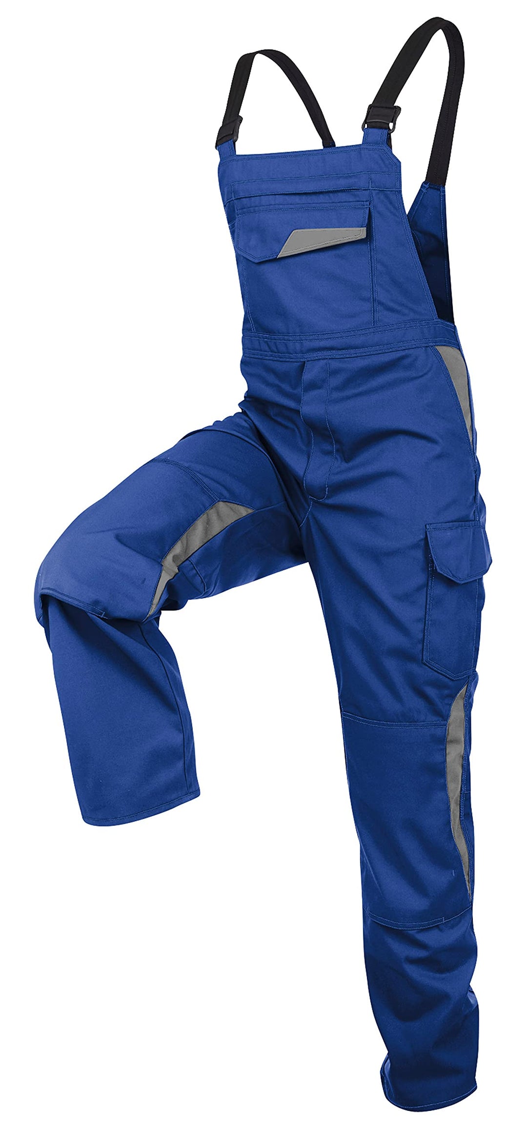 KÜBLER Workwear Unisex Latzhose Arbeit Latzhose "Vita Mix" 54 Kornblumenblau / Mittelgrau, 54 Kornbl