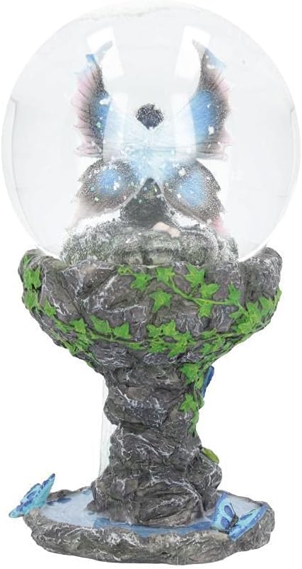 Nemesis Now Immortal Flight Anne Stokes Fairy Schneekugel 10 cm, Kunstharz, Grau/Weiss
