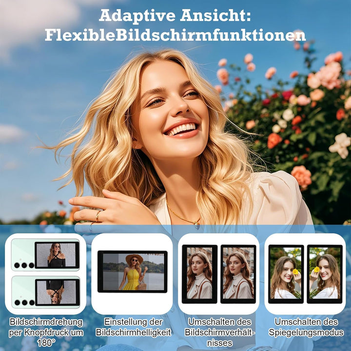 Handy Selfie Monitor, 3,97" Smartphone Rückkamera Magnetisch Selfie Monitor Bildschirm für iPhone un
