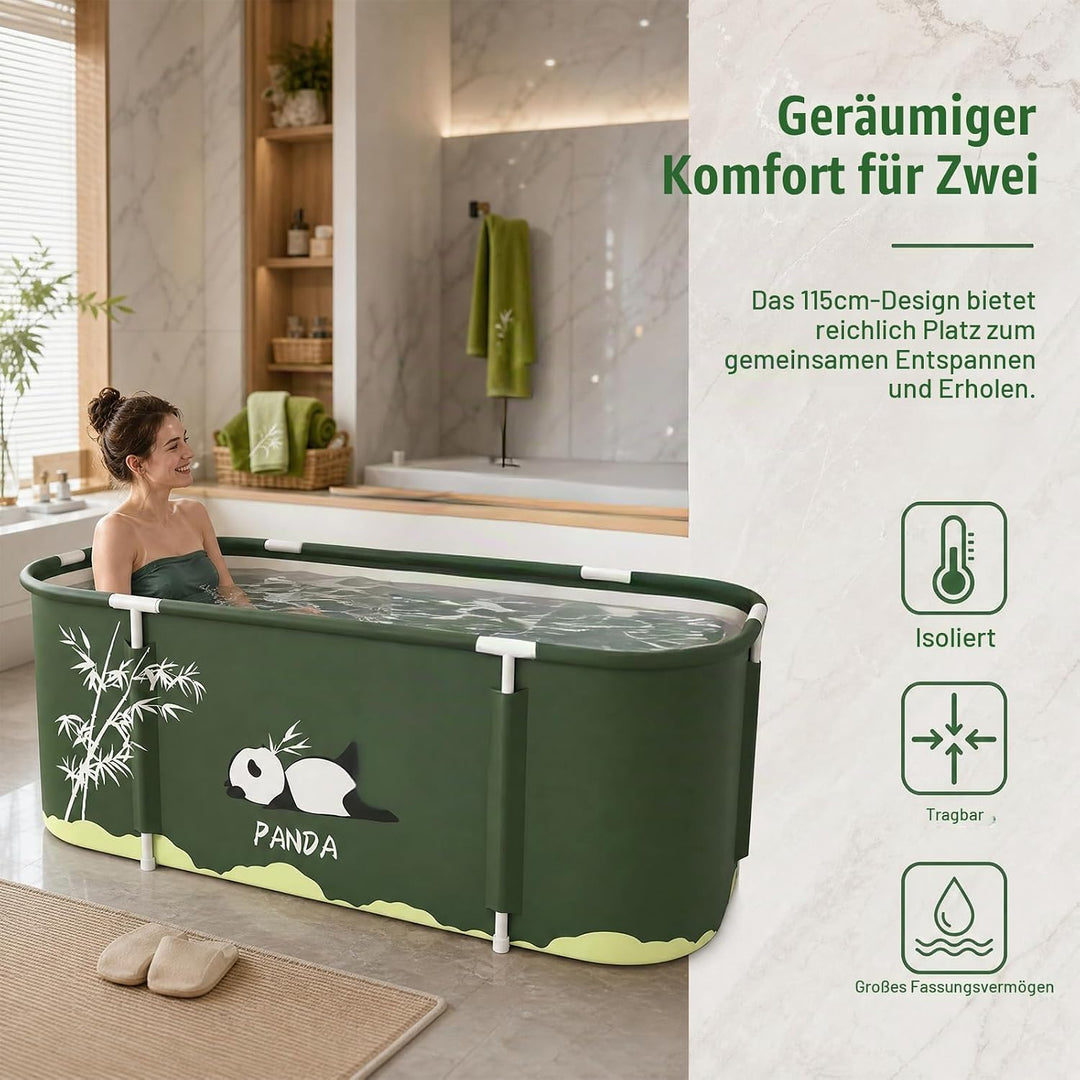 Faltbare Badewanne für Erwachsene, tragbare zusammenklappbare | Wanne zum Stehen oder Sitzen, 115x50