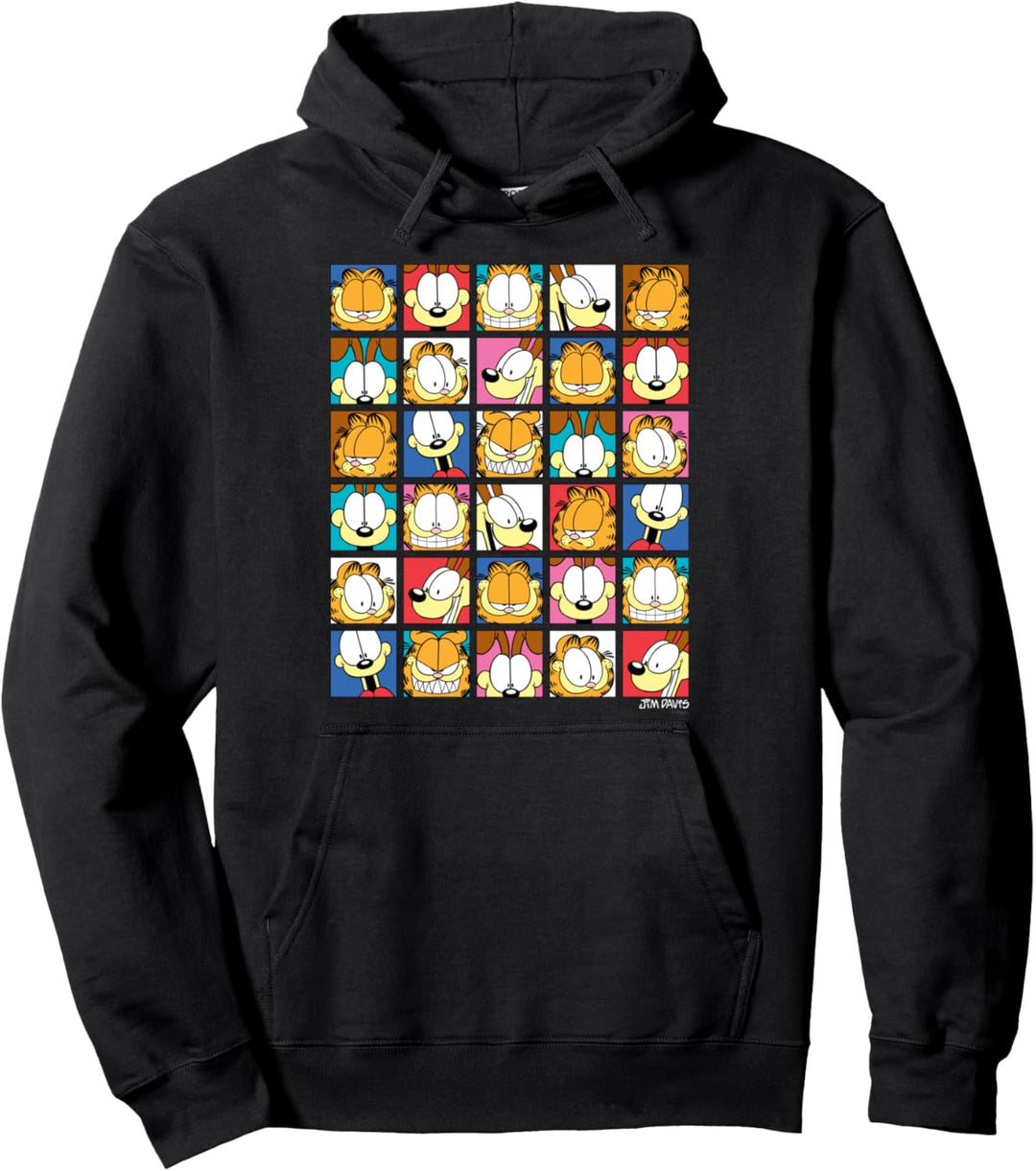 Garfield-Ausdrucks-Collage Pullover Hoodie