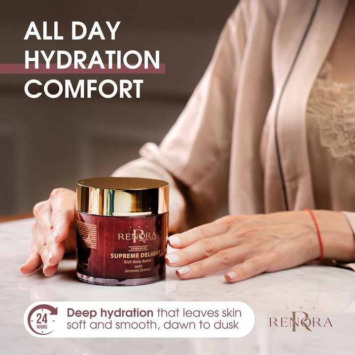 RENORA | Body Butter, feuchtigkeitsspendende Körpercreme mit Hualuronsäure | Supreme Delight | feuch