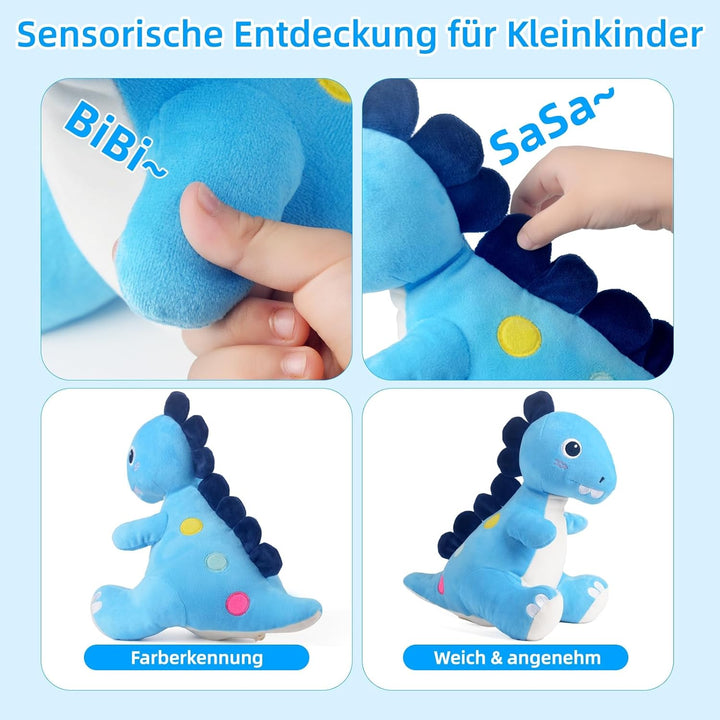 Baby Spielzeug 6-12 Monate, Dinosaurier Musikalische Krabbelspielzeug Tummy Time Toy, Spielzeug ab 6