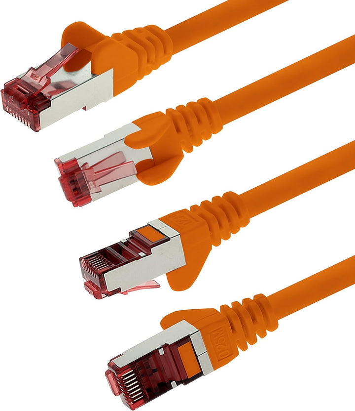 1aTTack.de 10x 7,5m - Cat 6 Netzwerk-Kabel Patch-Kabel Cat6 RJ45 SFTP - orange