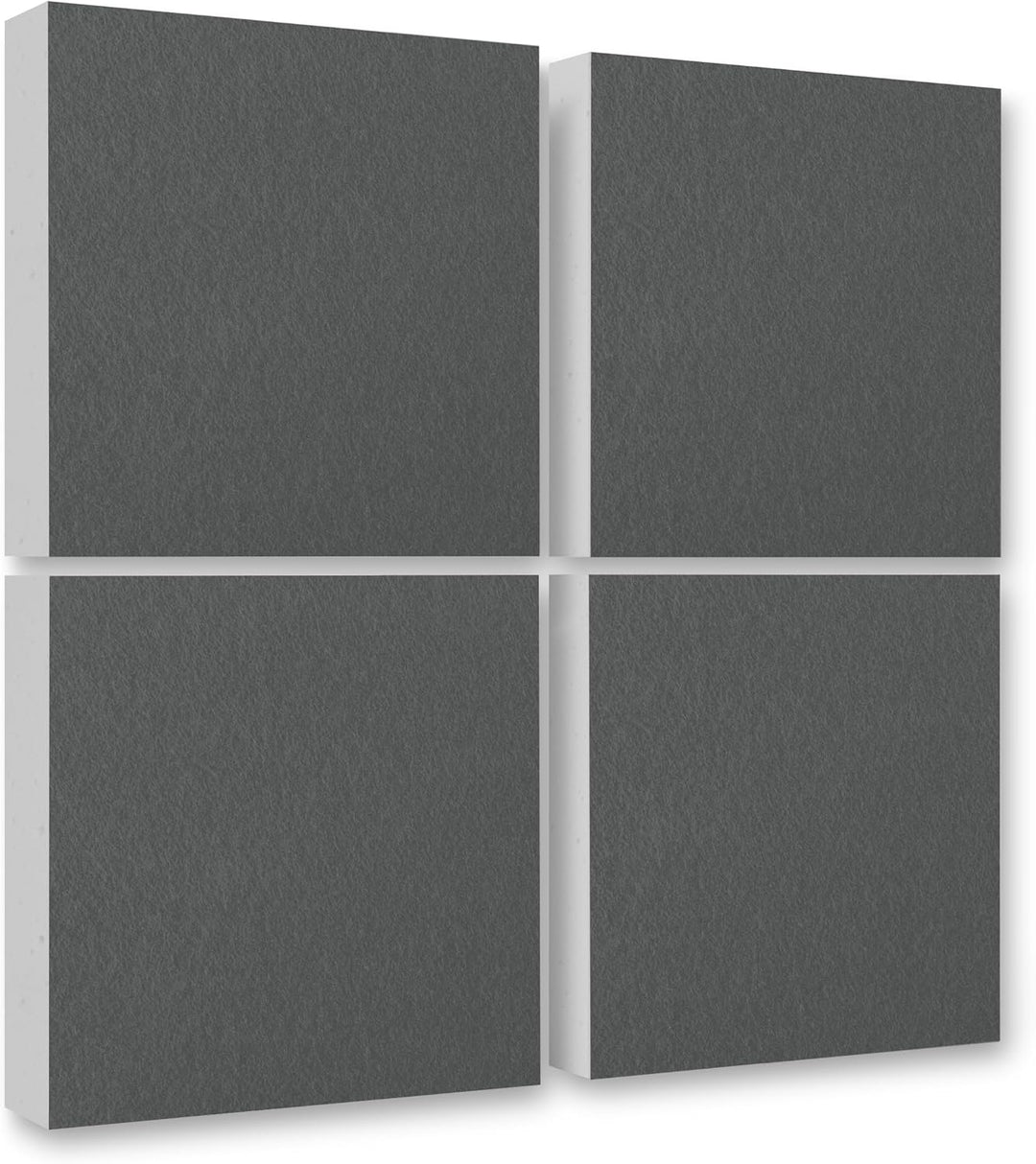 platino24 Schallabsorber Set aus Basotect G+ mit Akustikfilz, 4 Absorberelemente Rechteck je 825x550