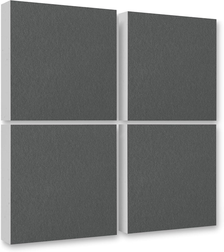 platino24 Schallabsorber Set aus Basotect G+ mit Akustikfilz, 4 Absorberelemente Rechteck je 825x550