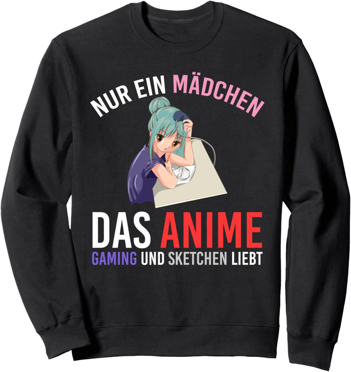 Videospiel Gamer Otaku Manga Sketchen Anime Gaming Mädchen Sweatshirt