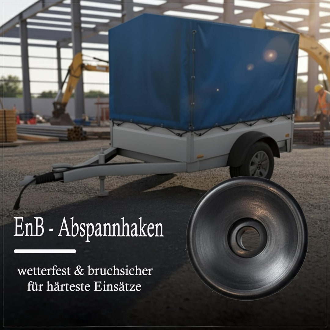EnB Abspannhaken 30 mm – 20 Stück Anhängerhaken – Made in Germany – rostfrei & zugfest – Planenbefes
