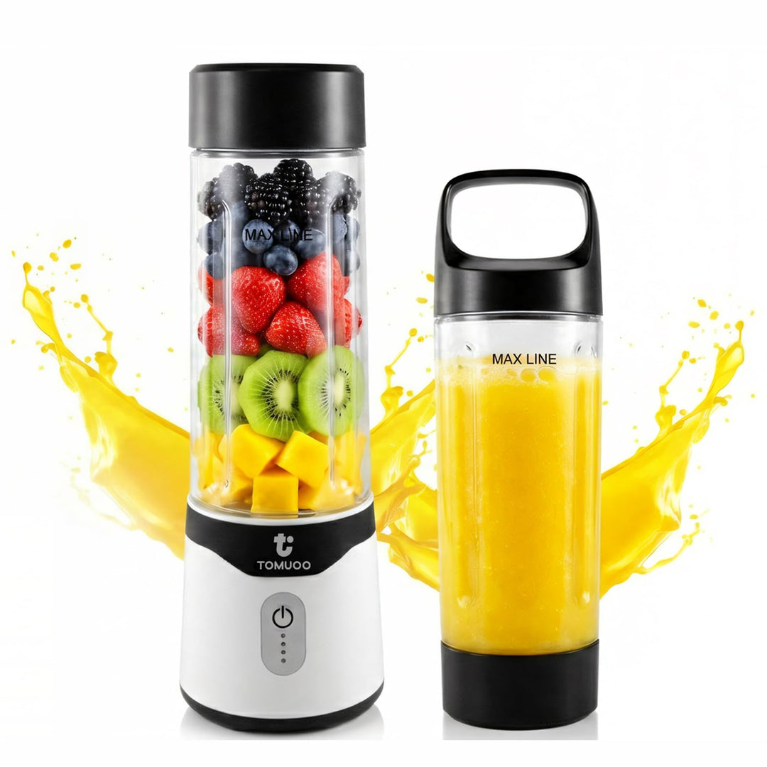 Tragbarer Mixer für Smoothies und Shakes, 520 ml BPA-freier Personal Mixer mit 6 Klingen und USB-C-L