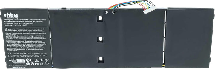 vhbw Akku kompatibel mit Acer Aspire R3-431T-P71M, R3-431T-P7FV, R3-431T-P7ZX, R3-431T-P89B Notebook