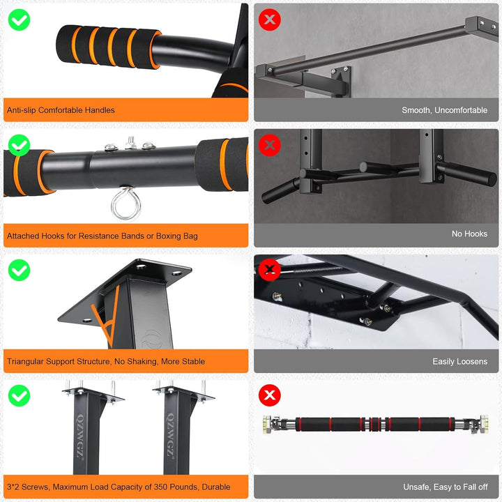 Höhenverstellbare Klimmzugstange für die Decke, robuste Klimmzugstange, Balkenhalterung, Klimmzugsta