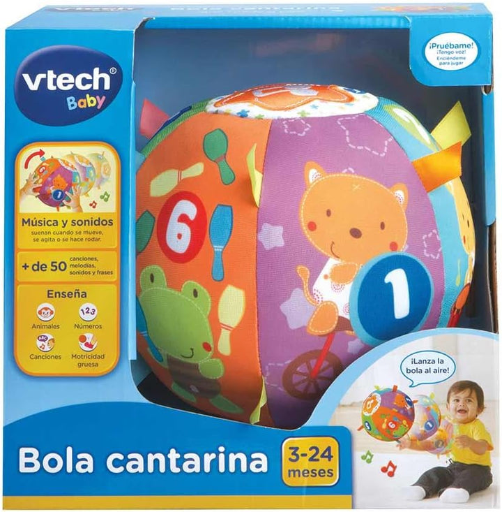VTech Interaktiver Singerball aus Stoff mit mehr als 50 Liedern, mehrfarbig, 24,9 x 14,0 x 8,9 cm (3