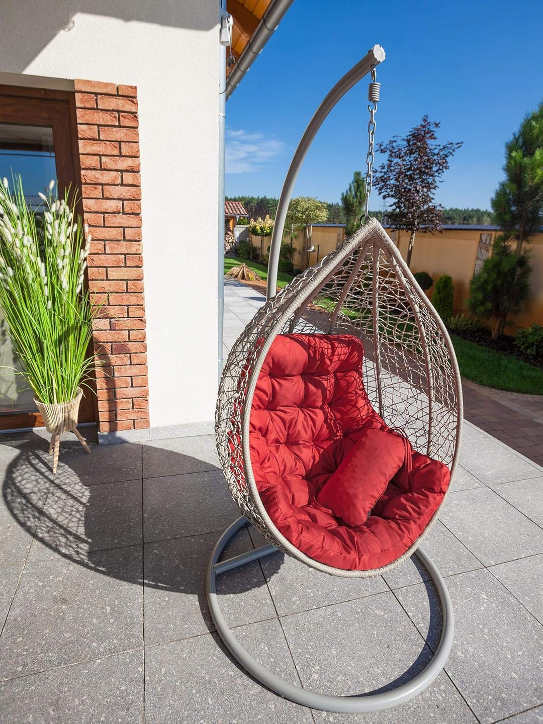 PillowPrim Hängesessel Kissen, Auflage für Polyrattan/Rattan Hängeschaukel, Polster, Hängekorb, Scha