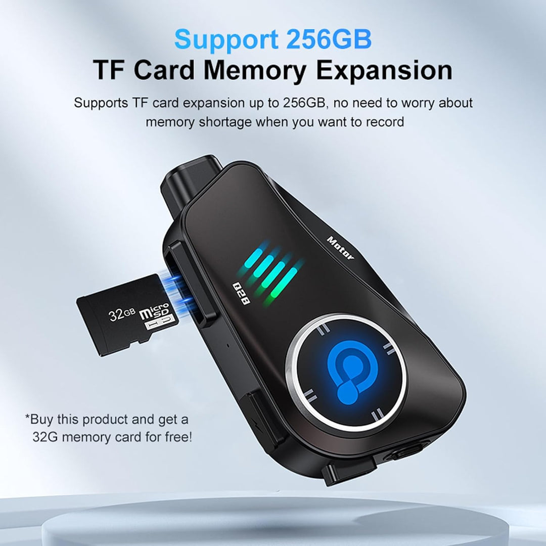 Motorrad Helm Headset Bluetooth mit 1080P Kamera Intercom Motorrad Gegensprechanlage Fahrrad Kommuni
