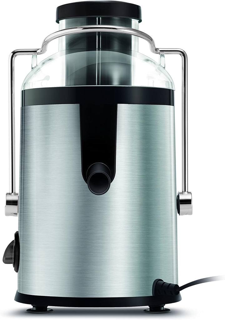 SENCOR SJE 741SS Entsafter Gemüse und Obst (400 Watt, BPA Frei, 2 Geschwindigkeiten) edelstahl Silbe