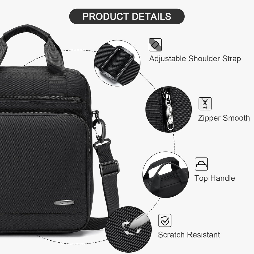 SUCIKORIO® Umhängetasche Herren Leder, Multi-Pocket Schultertasche Klein Wasserdicht Sling Crossbody