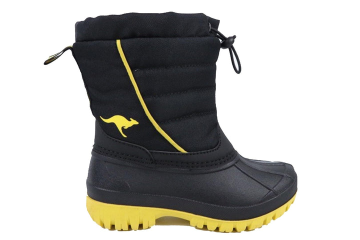 KangaROOS Unisex Kinder K-benStiefel 32 EU Jet Black Lemon Chrome, 32 EU Jet Black Lemon Chrome
