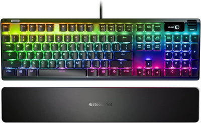 SteelSeries Apex 7 - Mechanische Gaming-Tastatur – OLED Smart Display – Rot Schalter – Amerikanisch