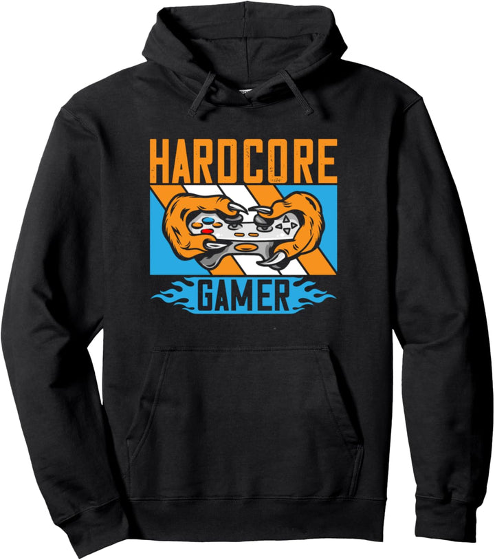 Hardcore Gamer design Perfect Gamer kid Gift-Kids Birthday Pullover Hoodie