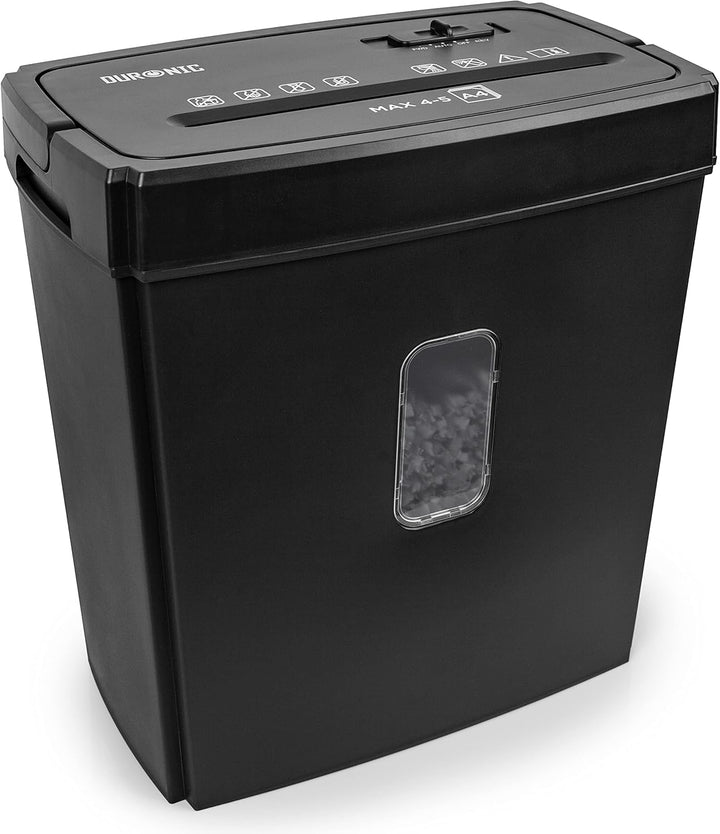 Duronic PS657 Aktenvernichter | 5 x A4 Blatt | 15 Liter Papierkorb | 170 Watt | Kreuzschnitt Schredd