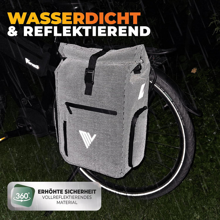 MIVELO 3in1 Fahrradtasche für Gepäckträger I Rucksack &amp; Gepäckträgertasche hinten - in 15 Sekunden u