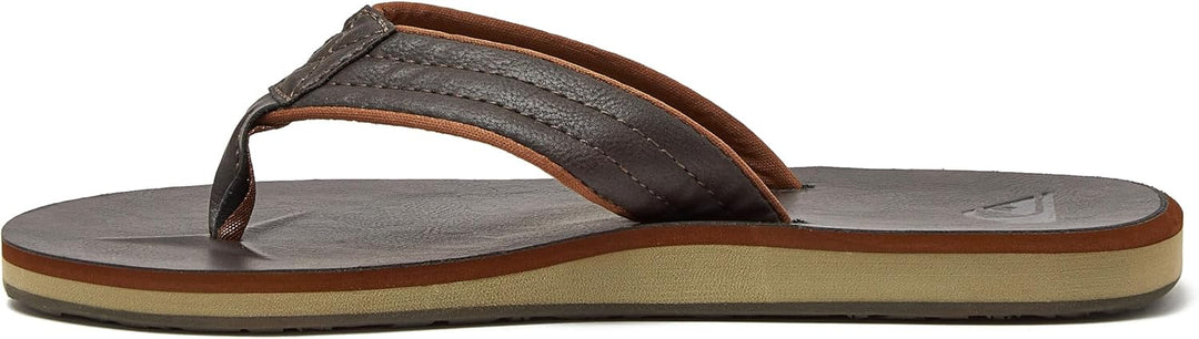 Quiksilver Herren Carver Nubuck Flipflop 38 EU Braun, 38 EU Braun