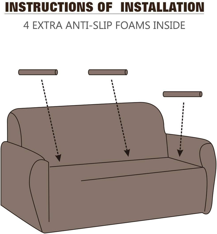 PETCUTE Sofabezug Sofa Überwürfe elastische Stretch Sofa bezug Sofahusse 2 Sitzer couchbezug Stretch