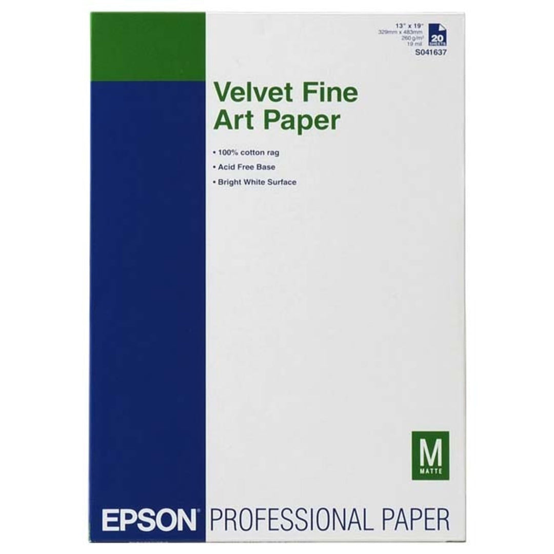 Epson C13S041637 Paper DIN A3 weiss Velvet Fotopapier, Velvet Fotopapier