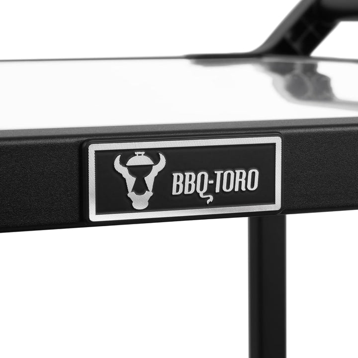 BBQ-Toro Grillwagen 94 x 61 x 90 cm | Schwarz | Grilltisch mit grosser Arbeitsfläche | Grill Beistel