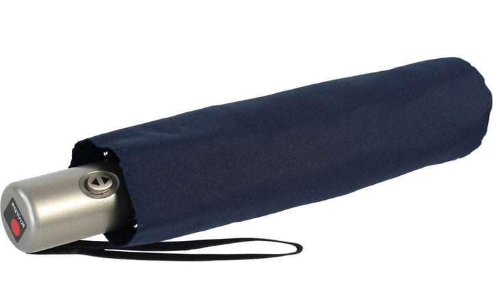Knirps Regenschirm Slim Duomatic - klein und leicht mit Auf-Zu Automatik - Navy, Navy