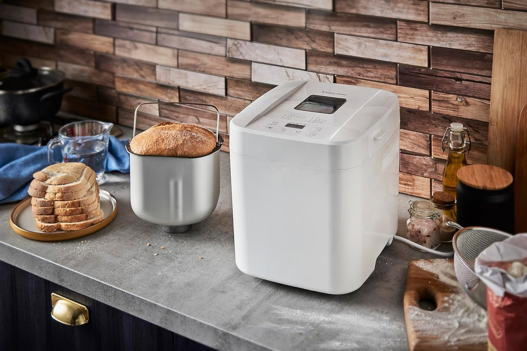 Russell Hobbs Brotbackautomat [12 Programme, 3 Bräunungsstufen] Kompakt (Timer, 750 &amp; 1.000 g, Warmh