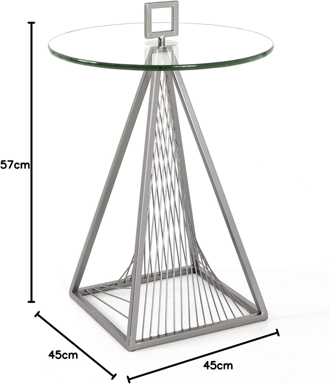 HAKU Möbel Beistelltisch, Metall, grau, Ø 45 x H 57 cm Ø: 45 x H: 57 cm, Ø: 45 x H: 57 cm