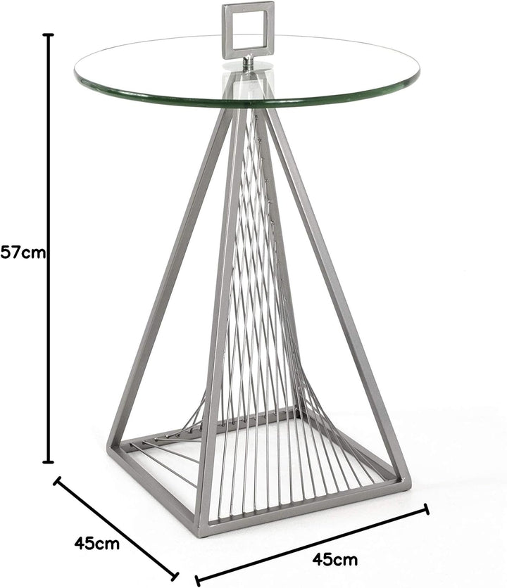 HAKU Möbel Beistelltisch, Metall, grau, Ø 45 x H 57 cm Ø: 45 x H: 57 cm, Ø: 45 x H: 57 cm