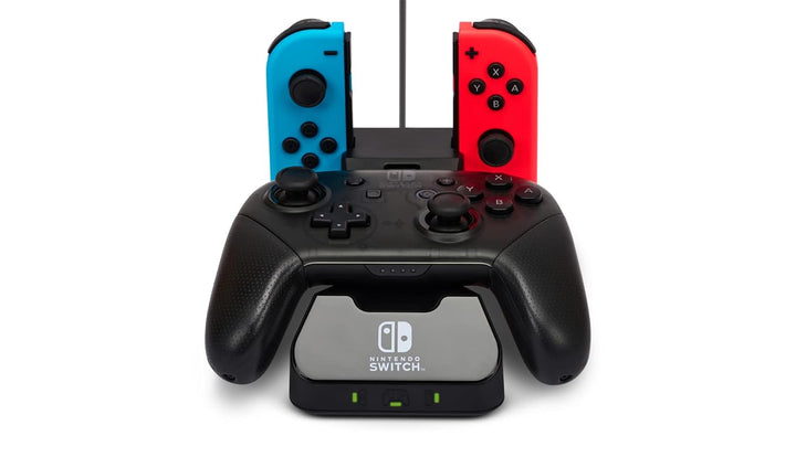 PowerA Controller-Ladestation für Nintendo Switch Schwarz Single, Schwarz Single