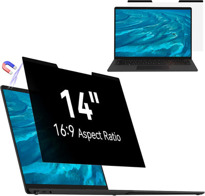 Magnetischer sichtschutz für 14 Zoll Laptop 16:9, Abnehmbarer Sichtschutzfolie, Anti Blaulicht Blend